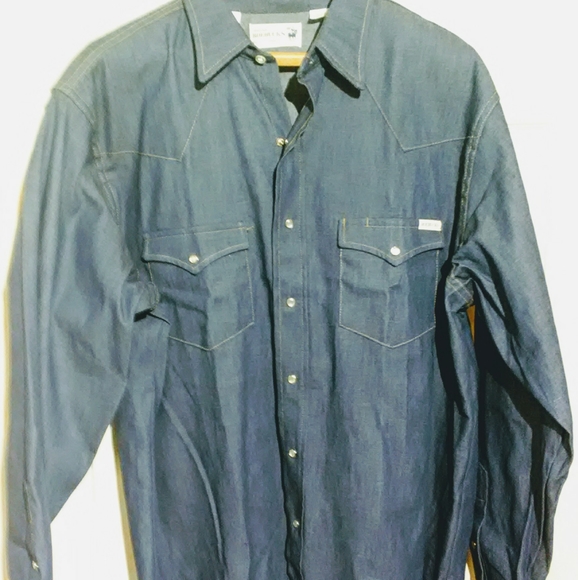 Other - Vintage Men's Roebucks Western Denim Shirt